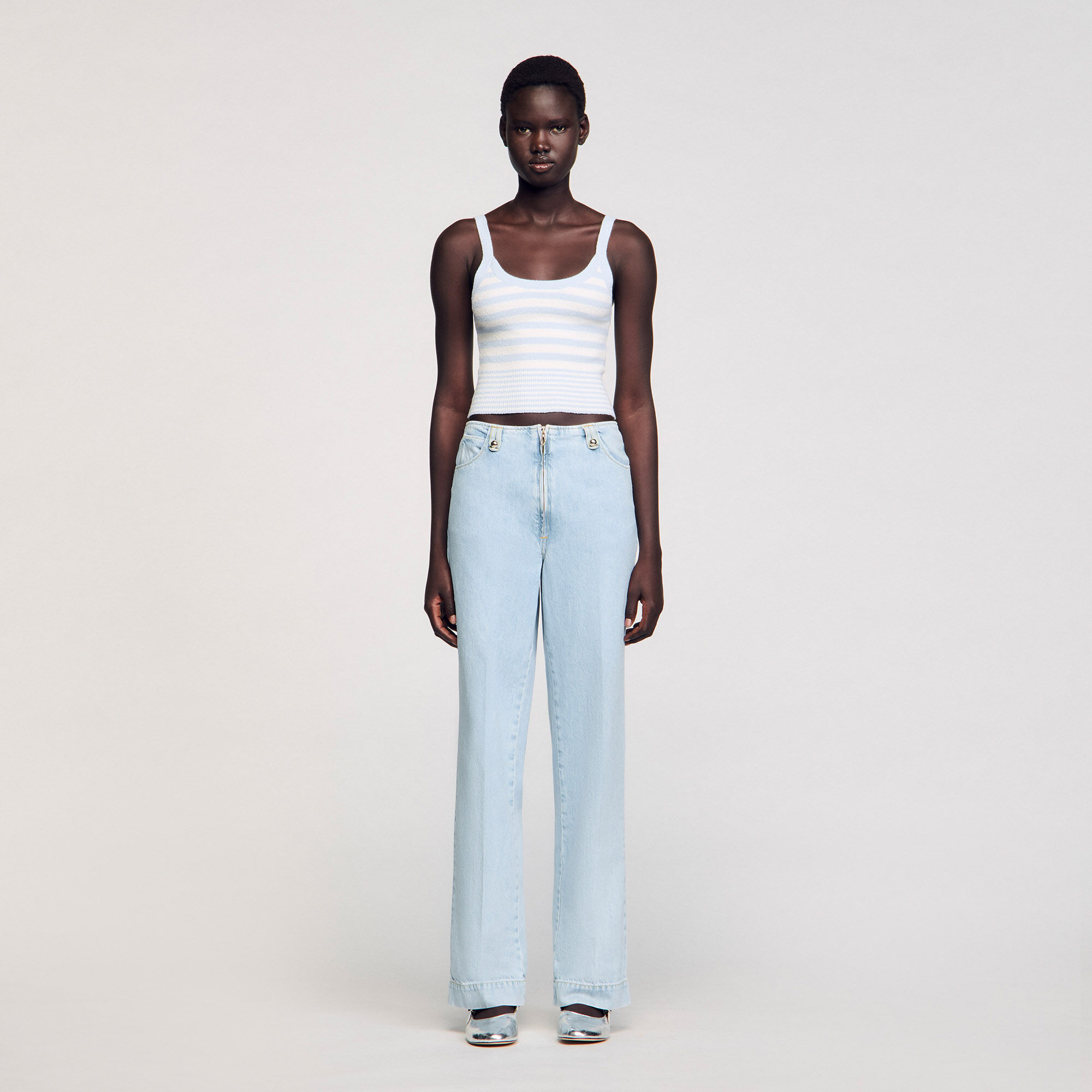Jeans larghi délavé