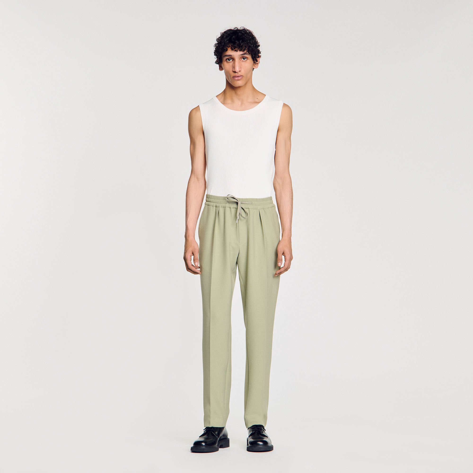 Pantaloni dritti elasticizzati