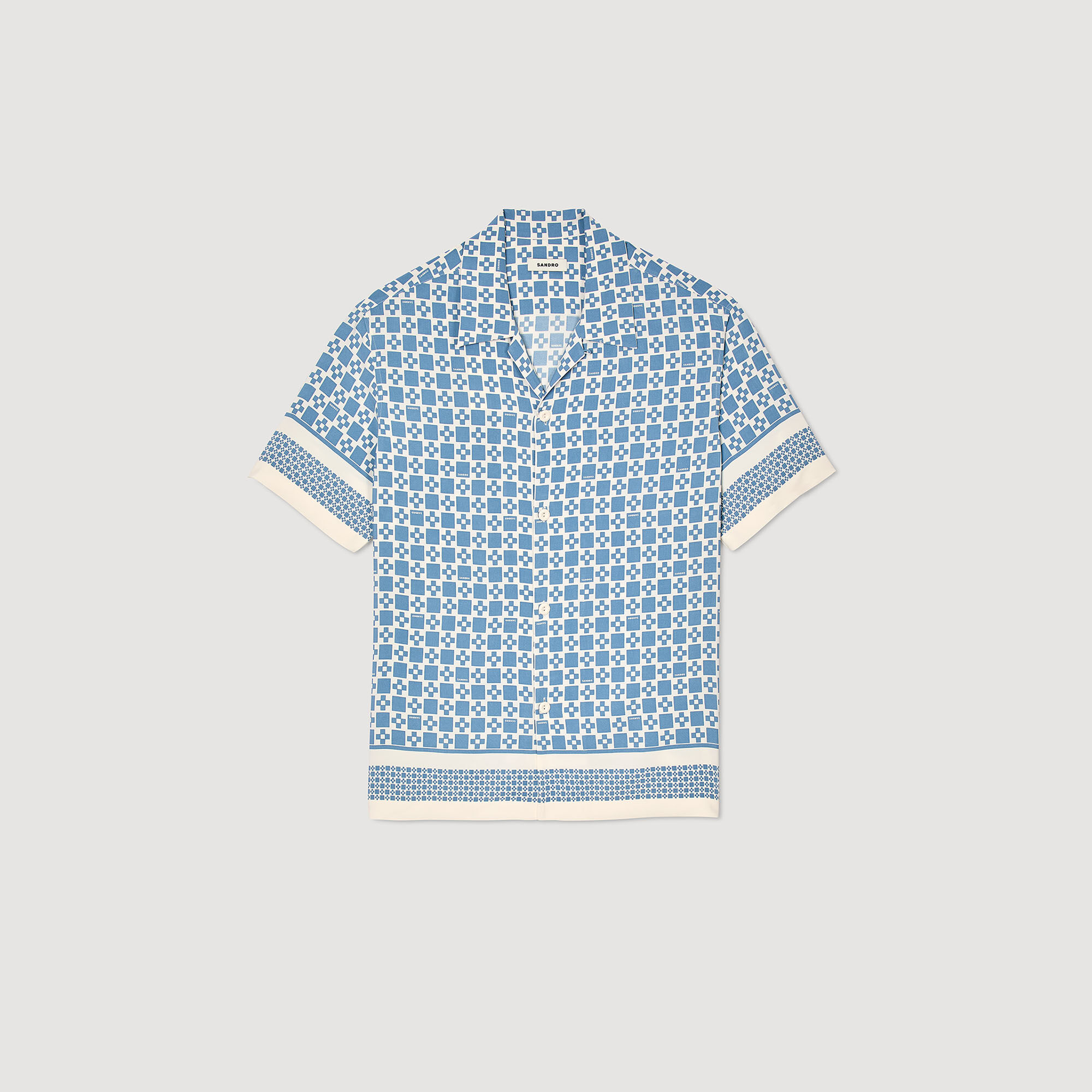 Camicia fluida con stampa Square Cross