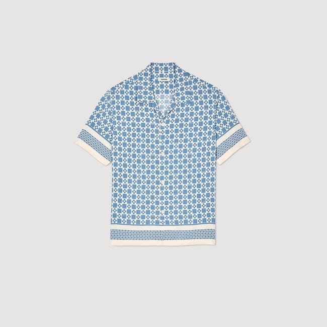 Camicia fluida con stampa Square Cross