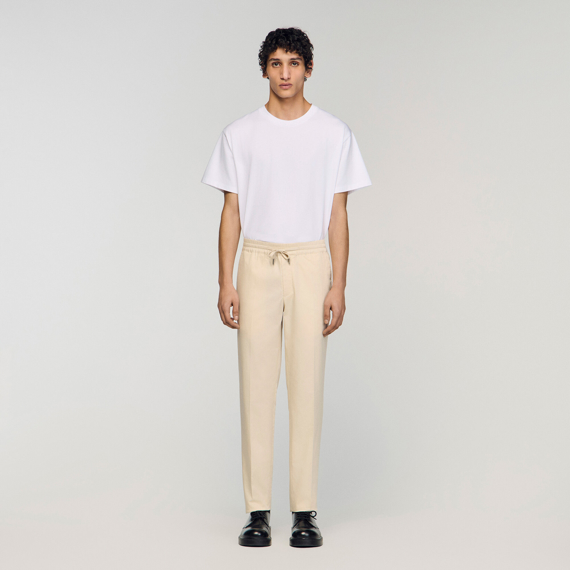 Pantaloni dritti elasticizzati