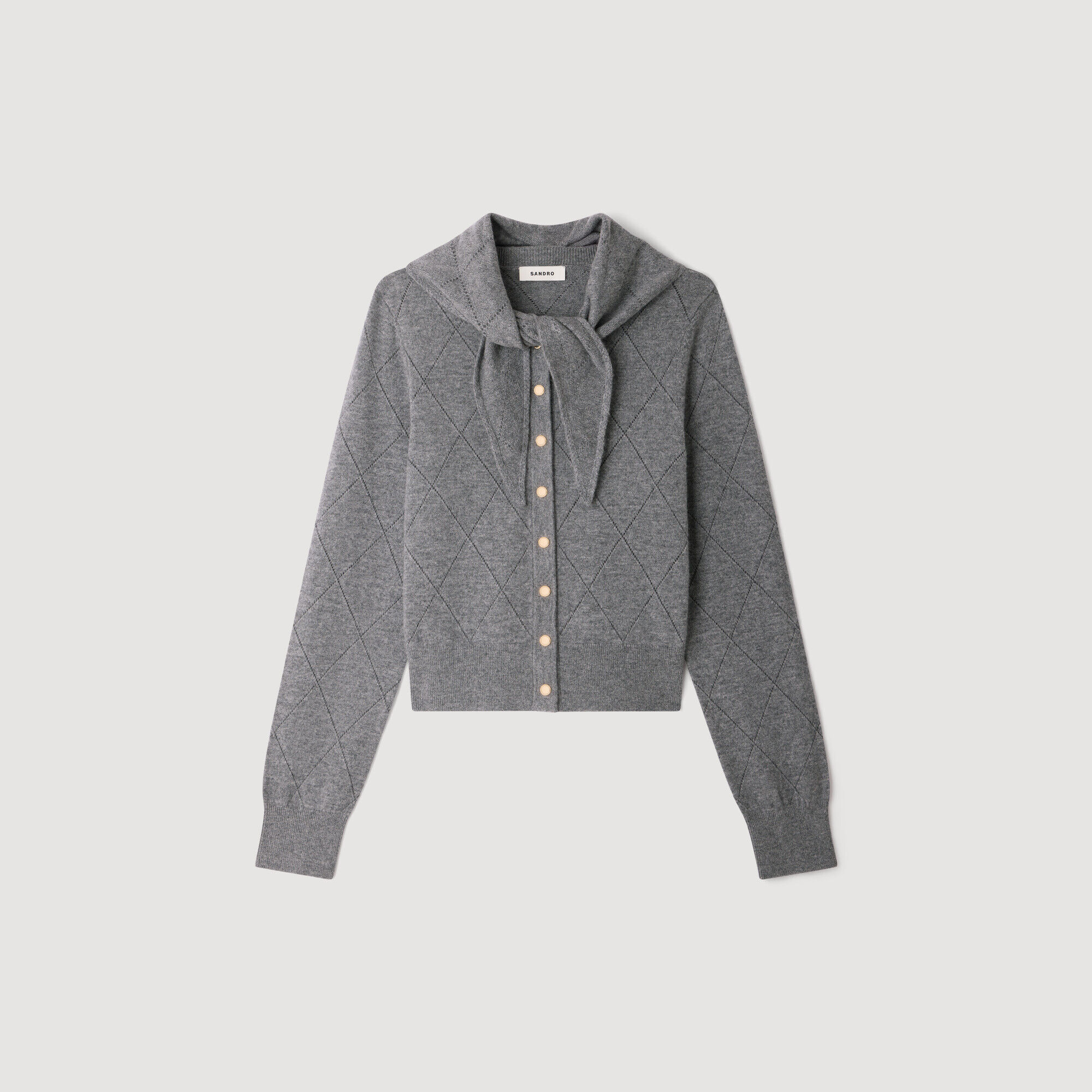 Cardigan in maglia pointelle - Donna | Sandro