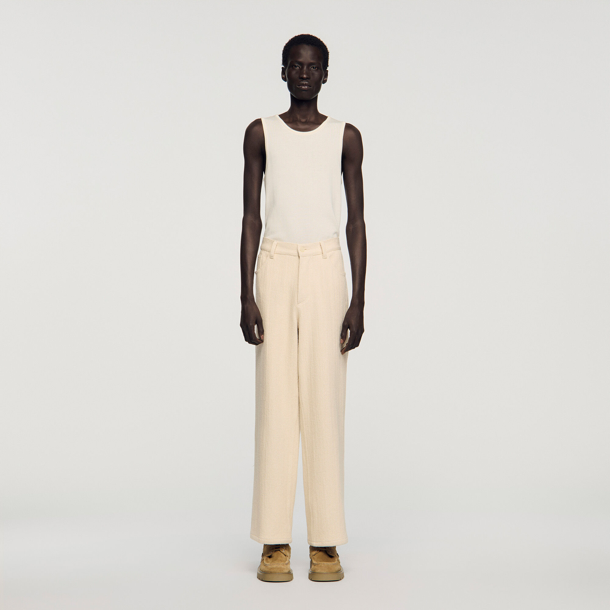Pantaloni larghi in cotone