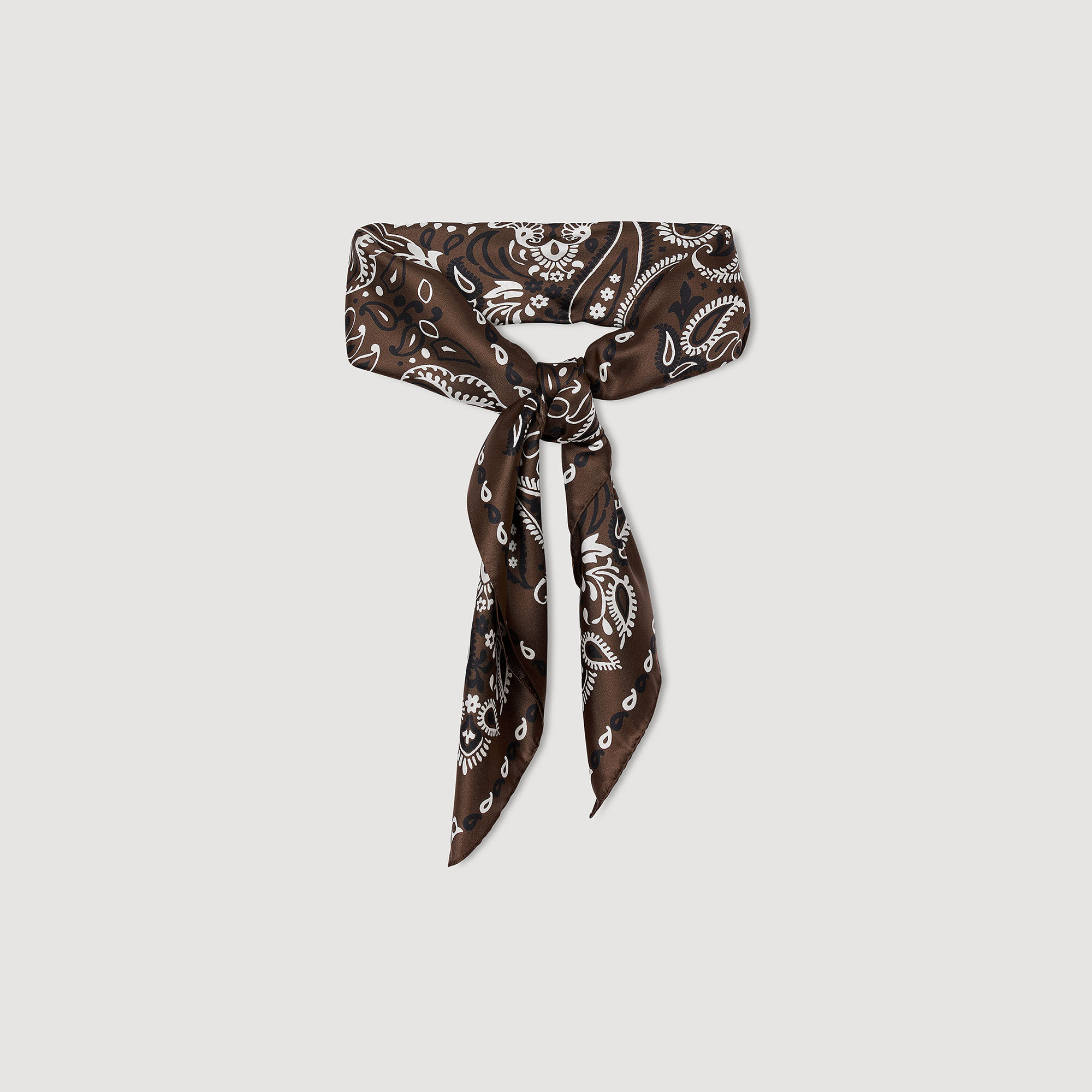 Foulard in seta con stampa bandana