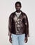 Giubbotto in pelle oversize