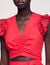 Crop top con maniche ricamate