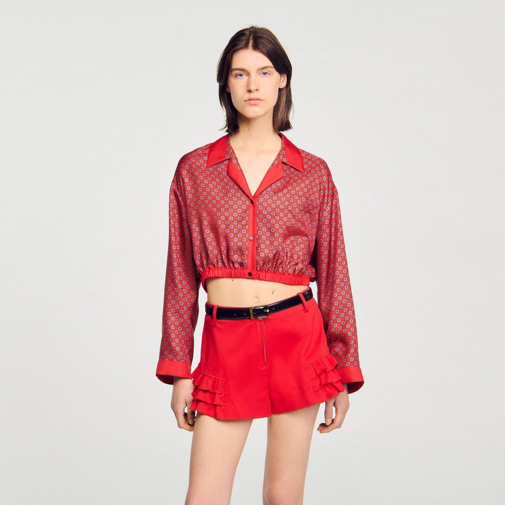 Camicia con stampa foulard