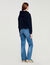 Felpa in maglia e denim