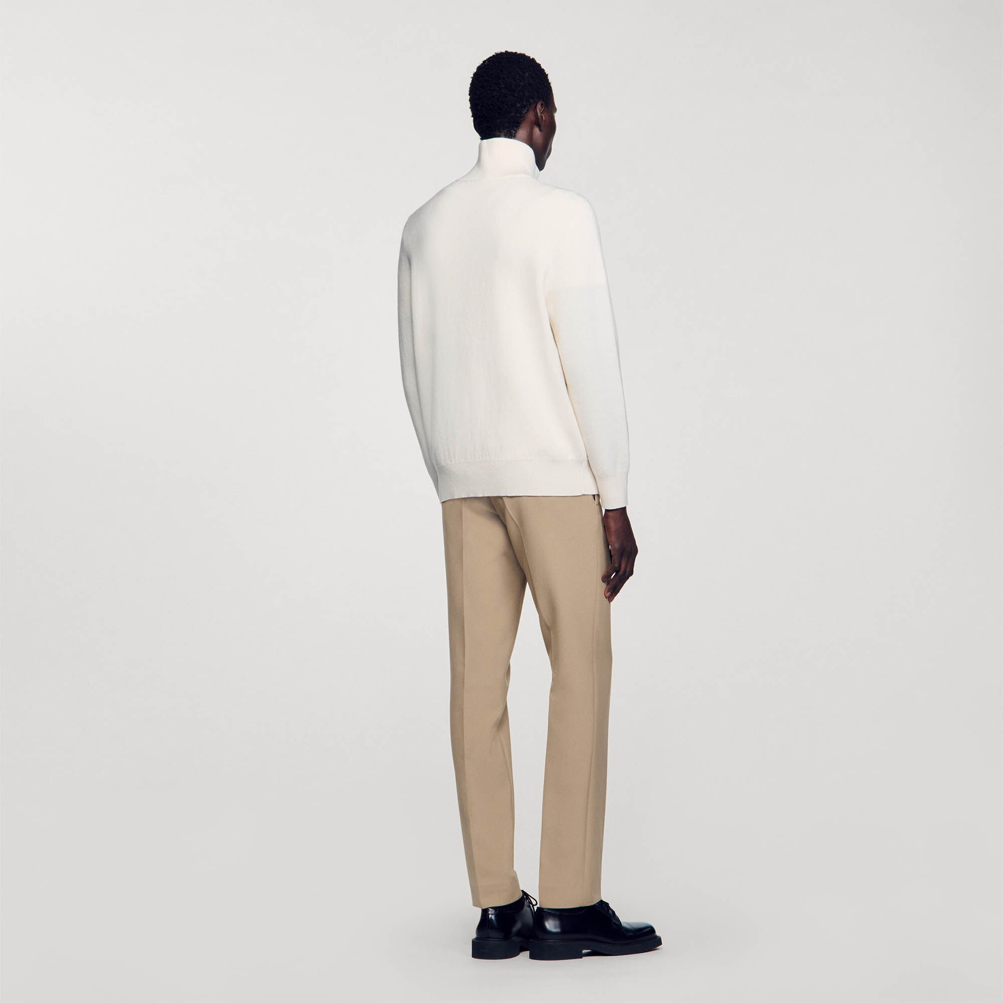 Maglione con collo alto e chiusura a zip