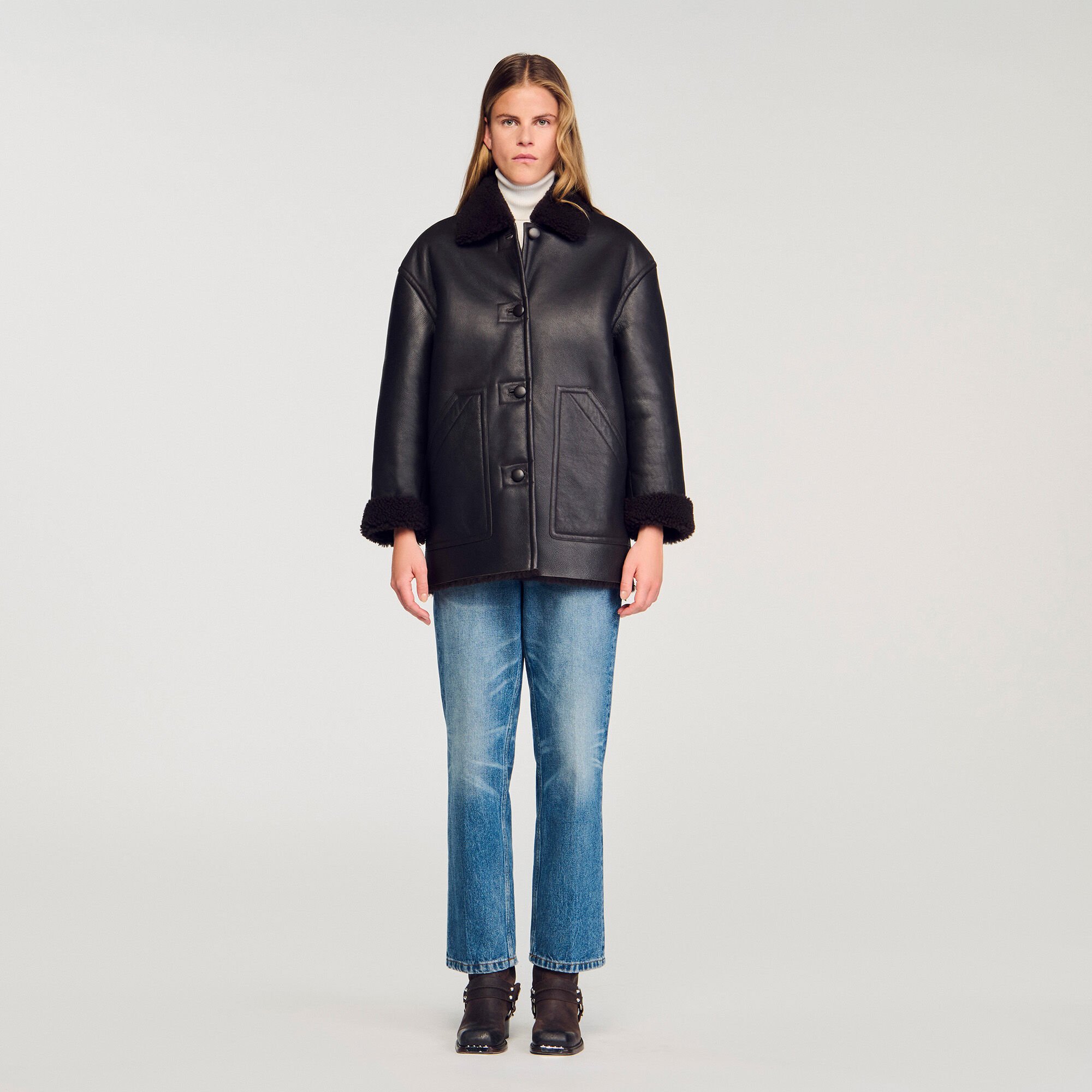Cappotto in scamosciato