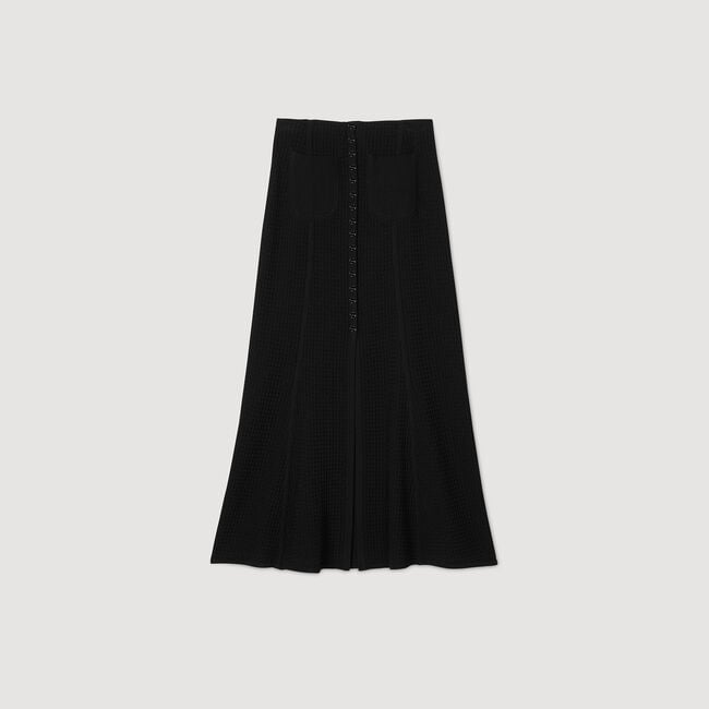 Gonna lunga in maglia fantasia