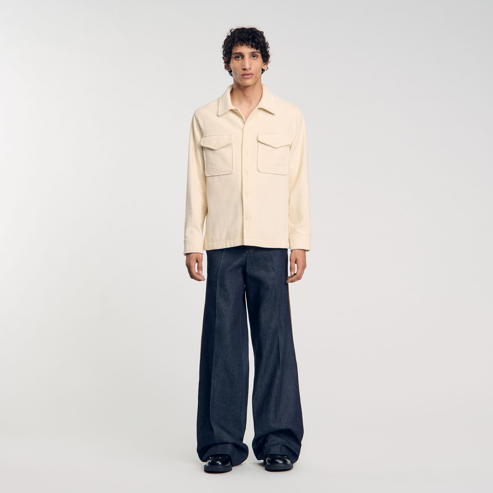Overshirt in velluto a coste