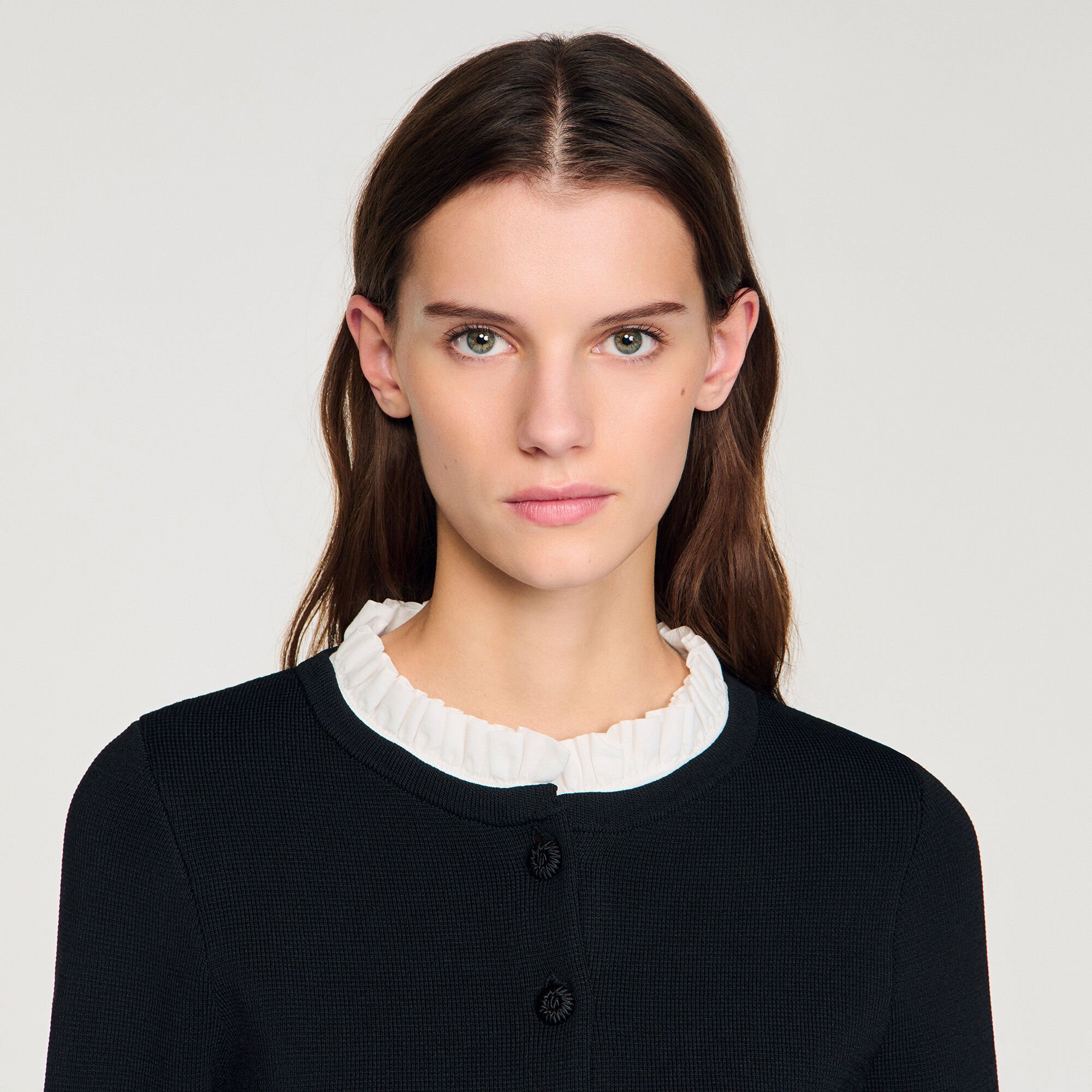 Cardigan baschina collo rimovibile