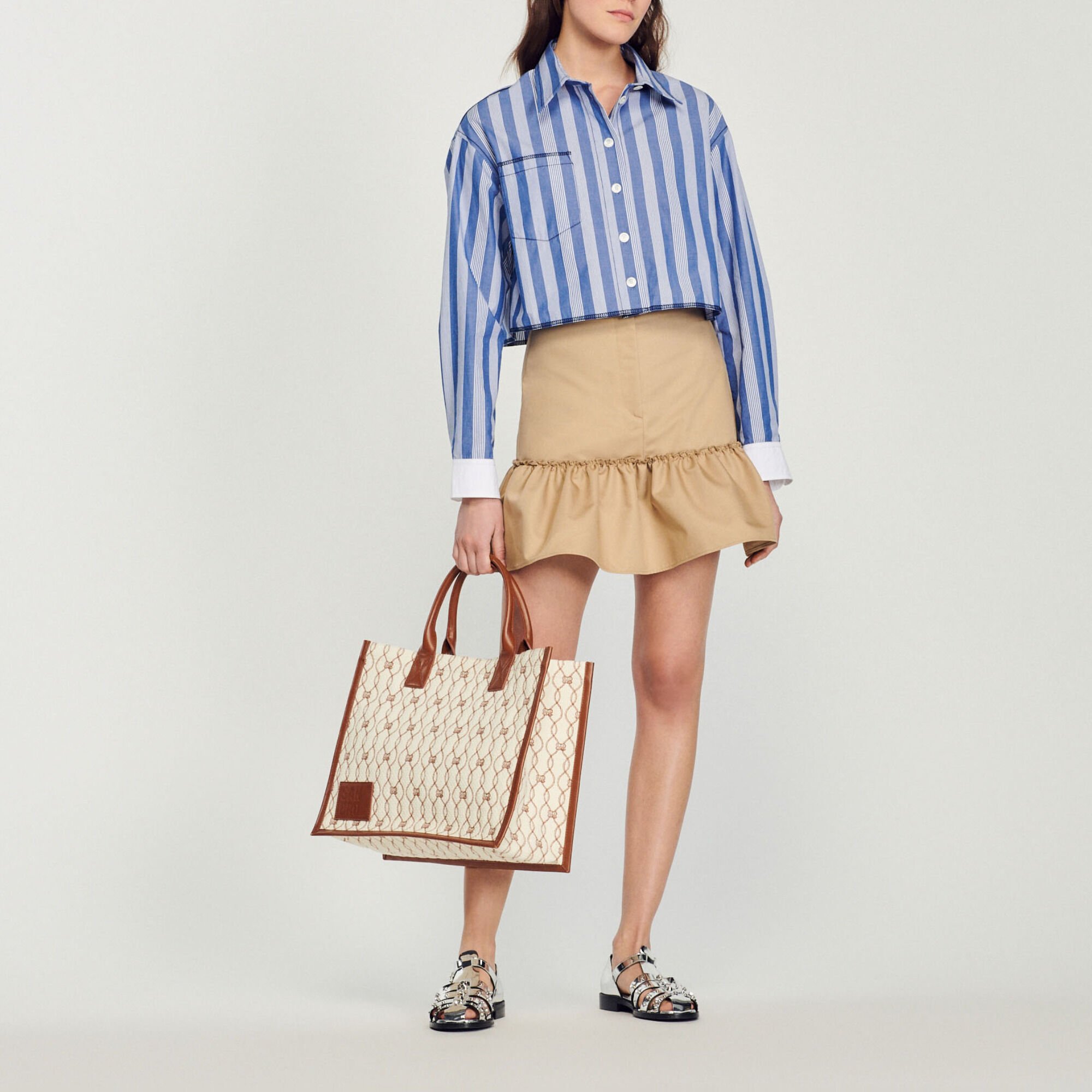 Camicia corta a righe