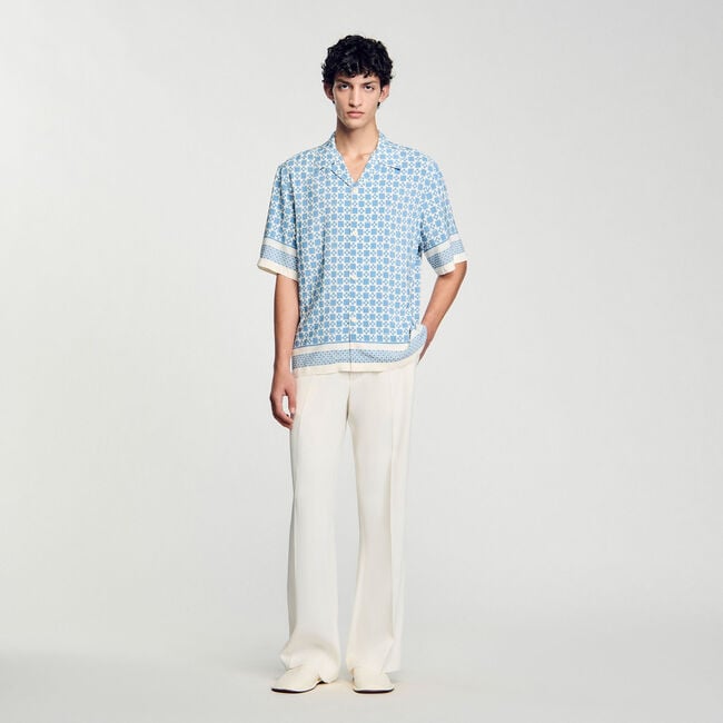 Camicia fluida con stampa Square Cross