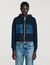 Felpa in maglia e denim