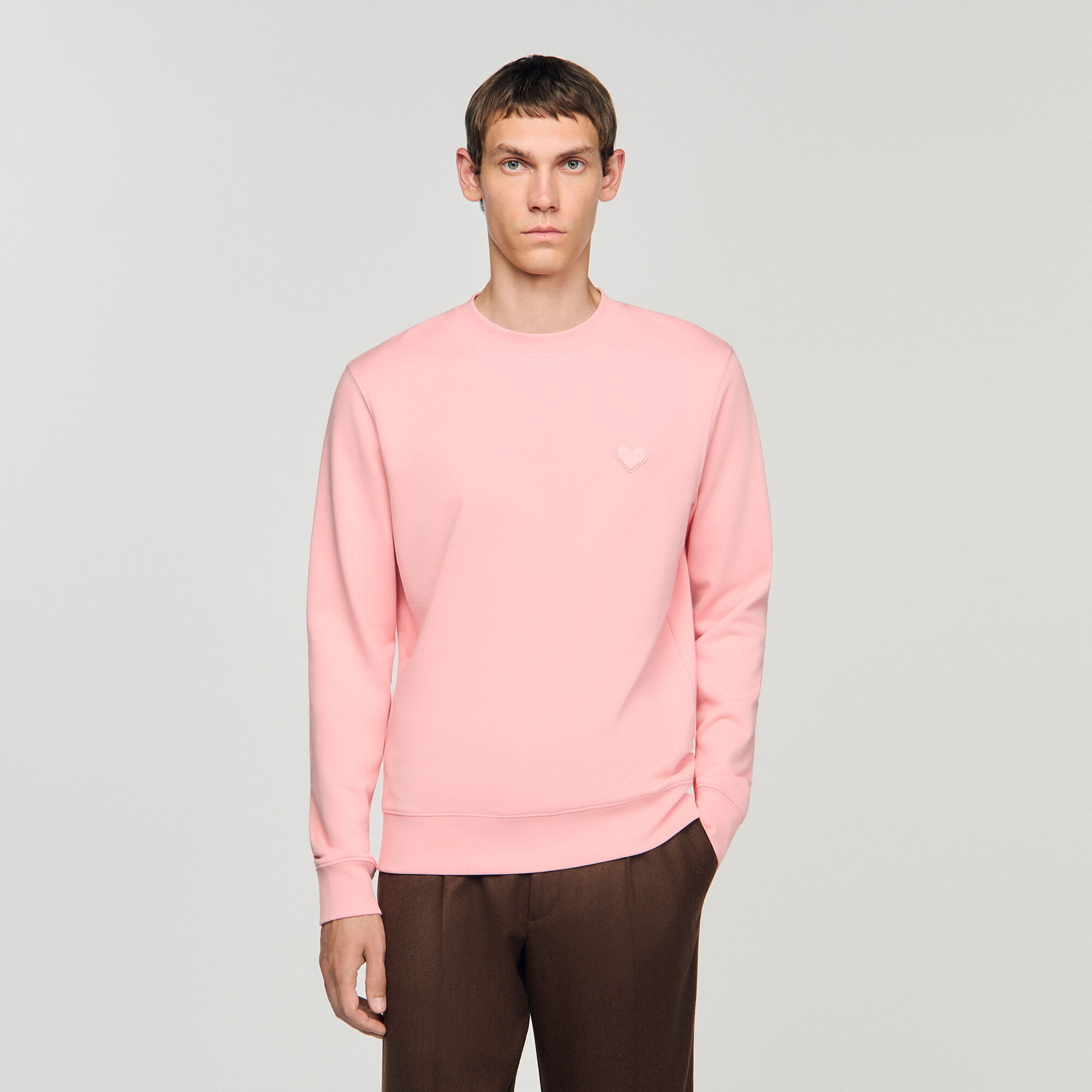 Felpa con inserto a cuore