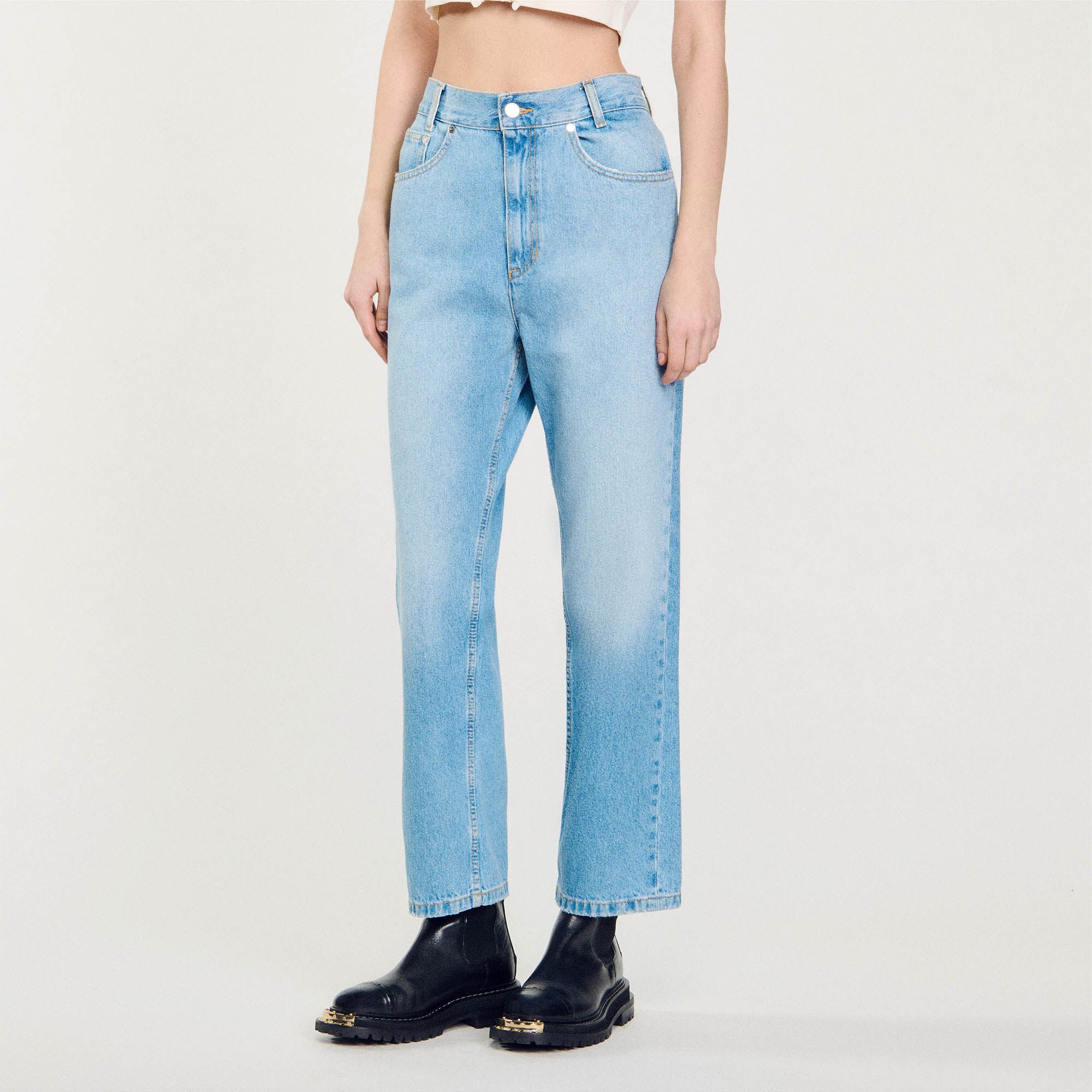 Jeans dritti a vita bassa