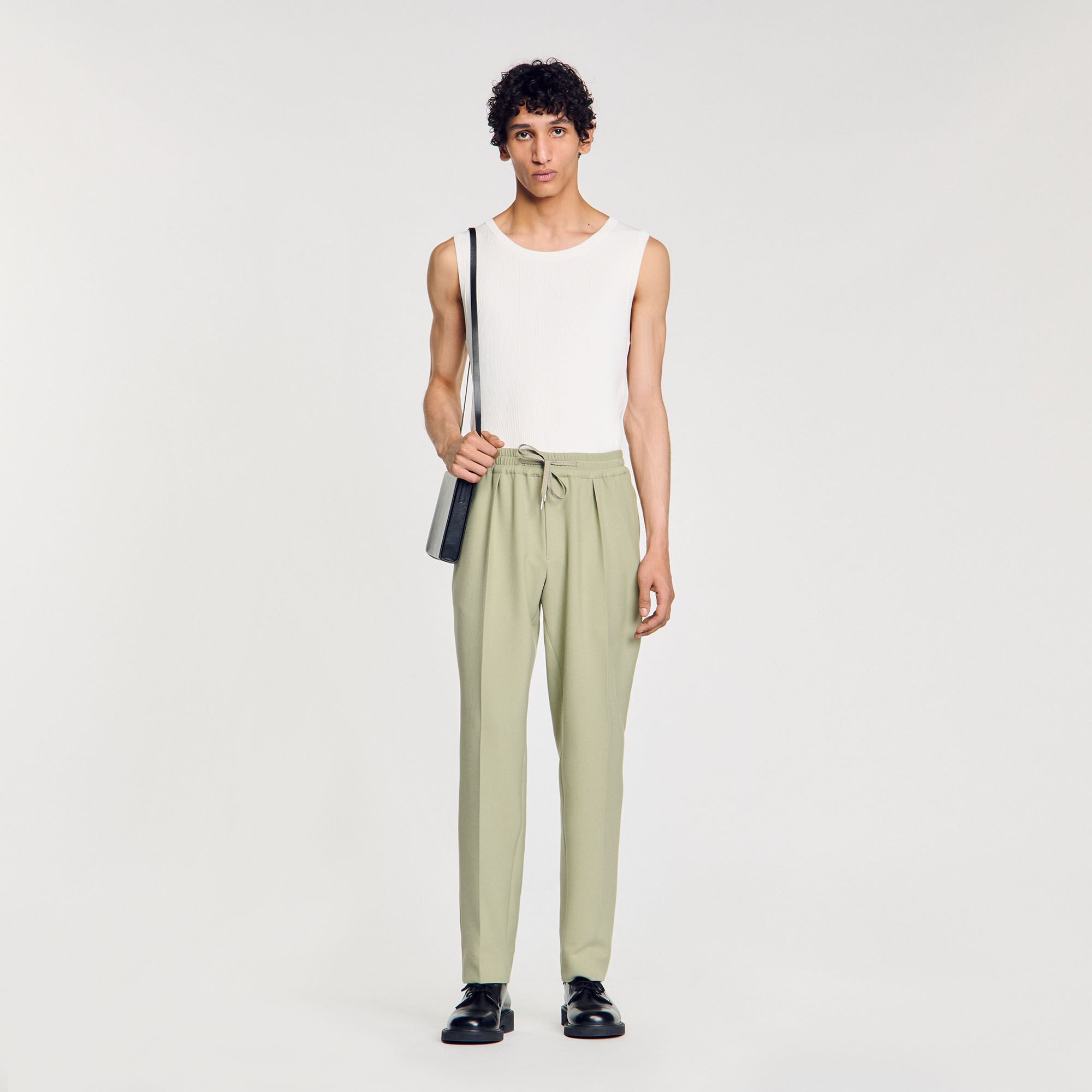 Pantaloni dritti elasticizzati