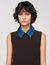 Maglione in maglia e denim