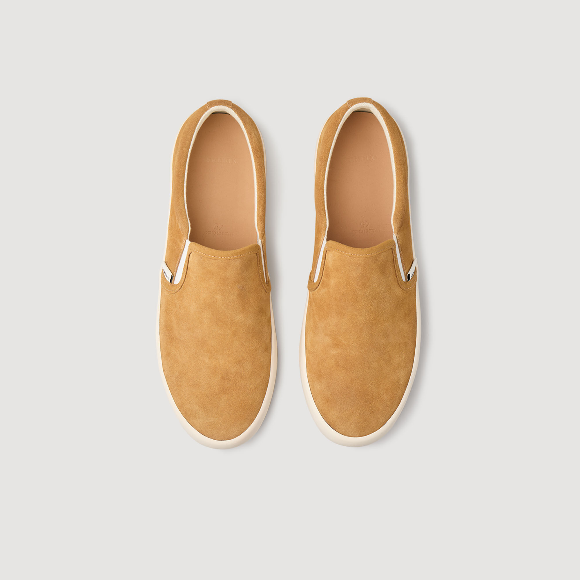 Slip-on in crosta di pelle