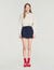 Skorts a righe in lana
