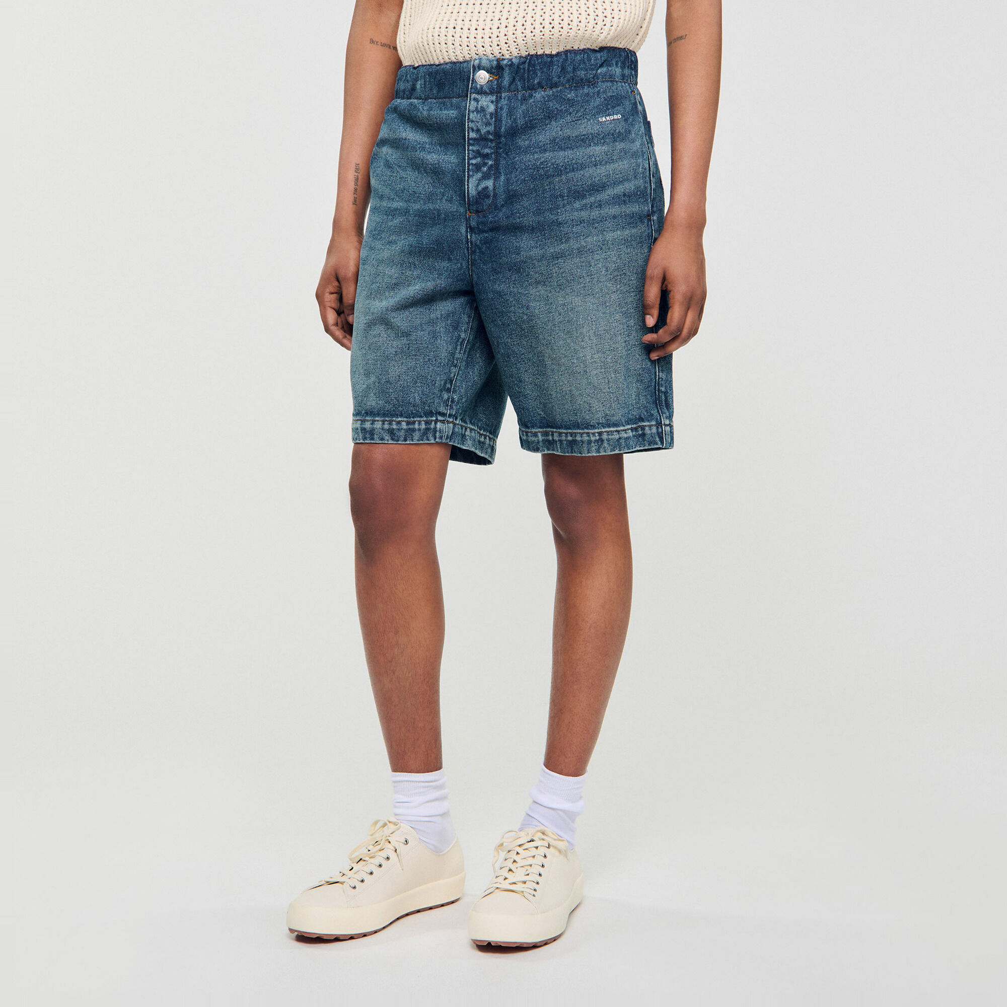 Shorts in denim elasticizzato - Uomo | Sandro