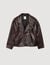 Giubbotto in pelle oversize