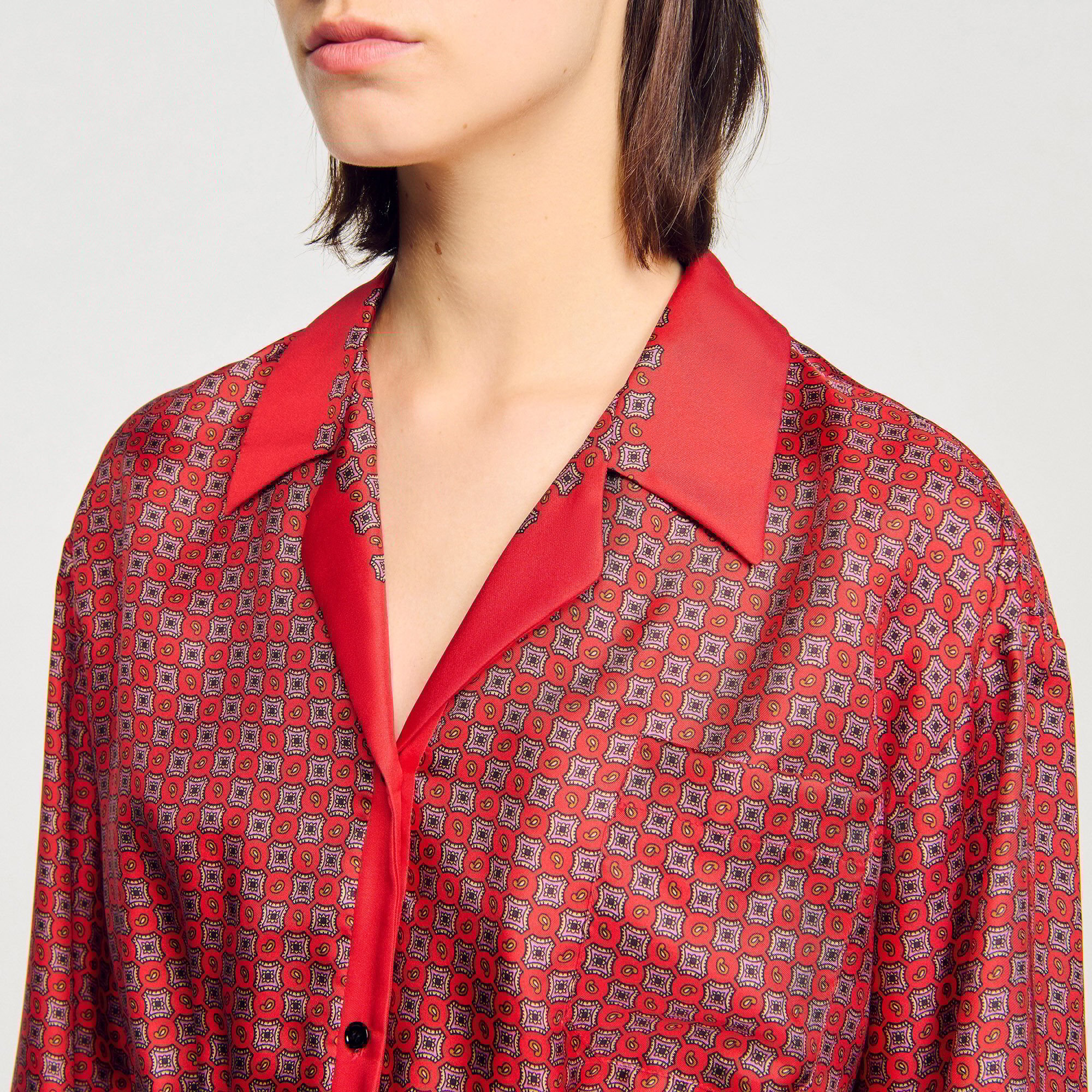 Camicia con stampa foulard