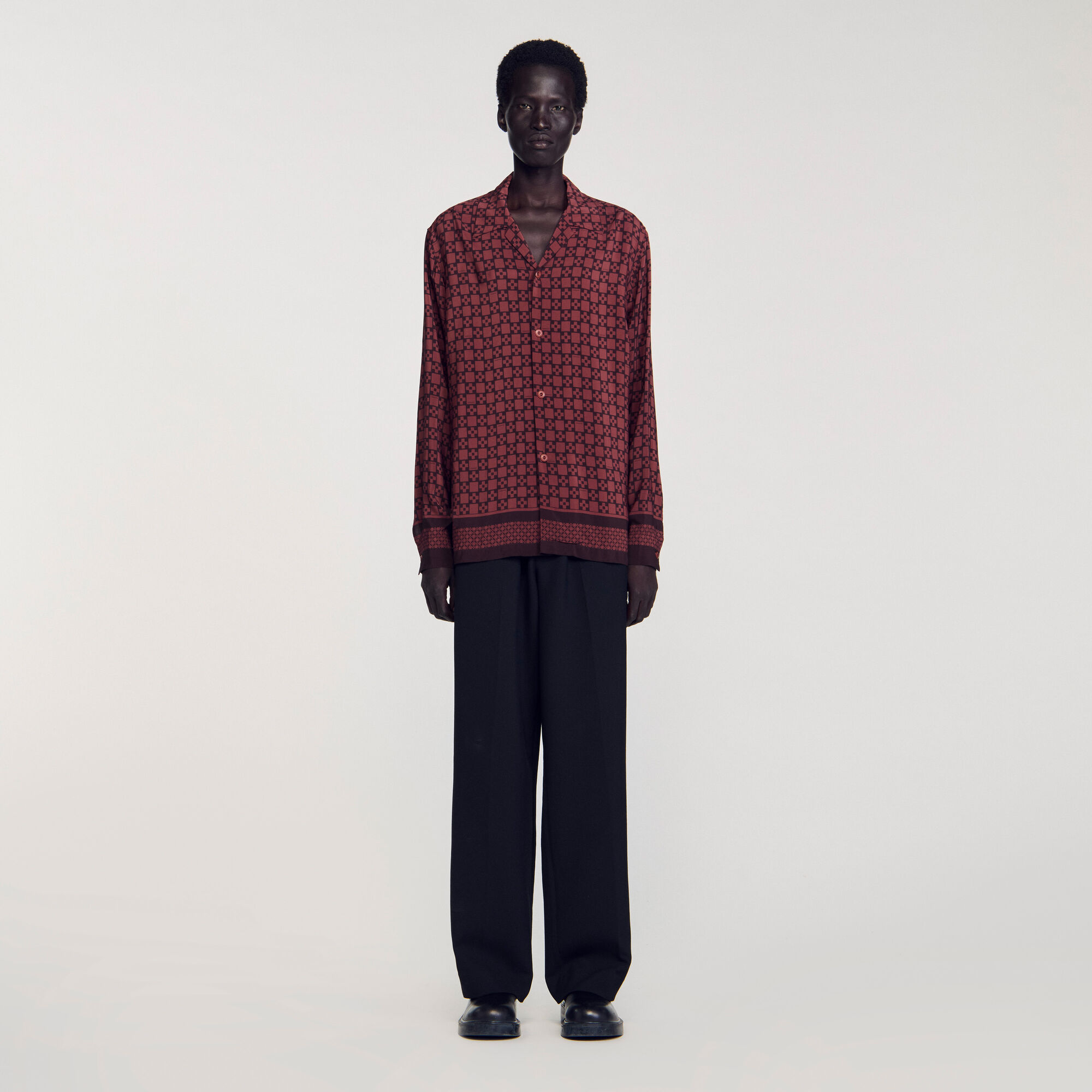 Camicia fluida con stampa