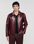 Giubbotto con zip in pelle