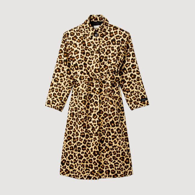 Trench oversize leopardato