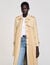 Trench plissettato con cintura