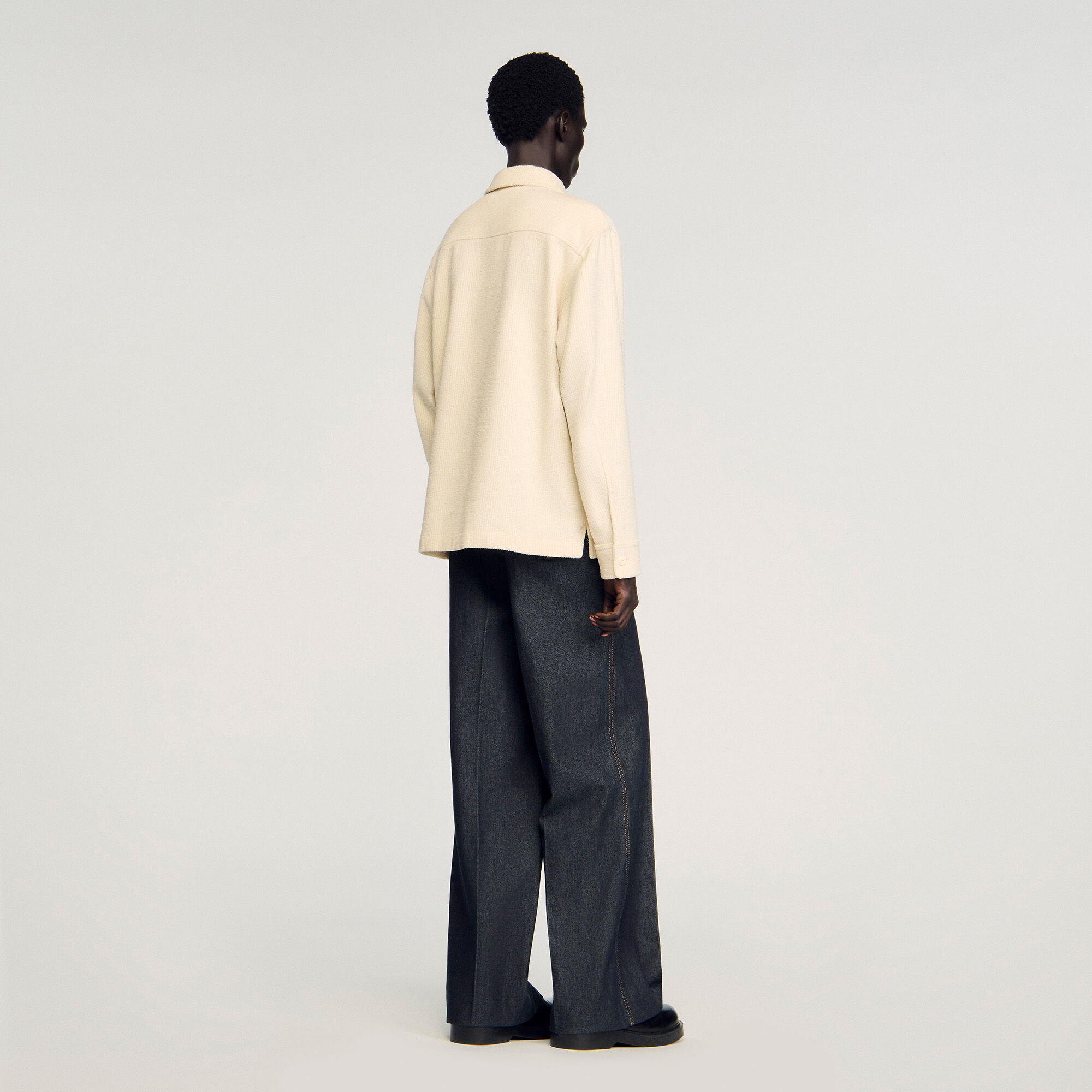Overshirt in velluto a coste