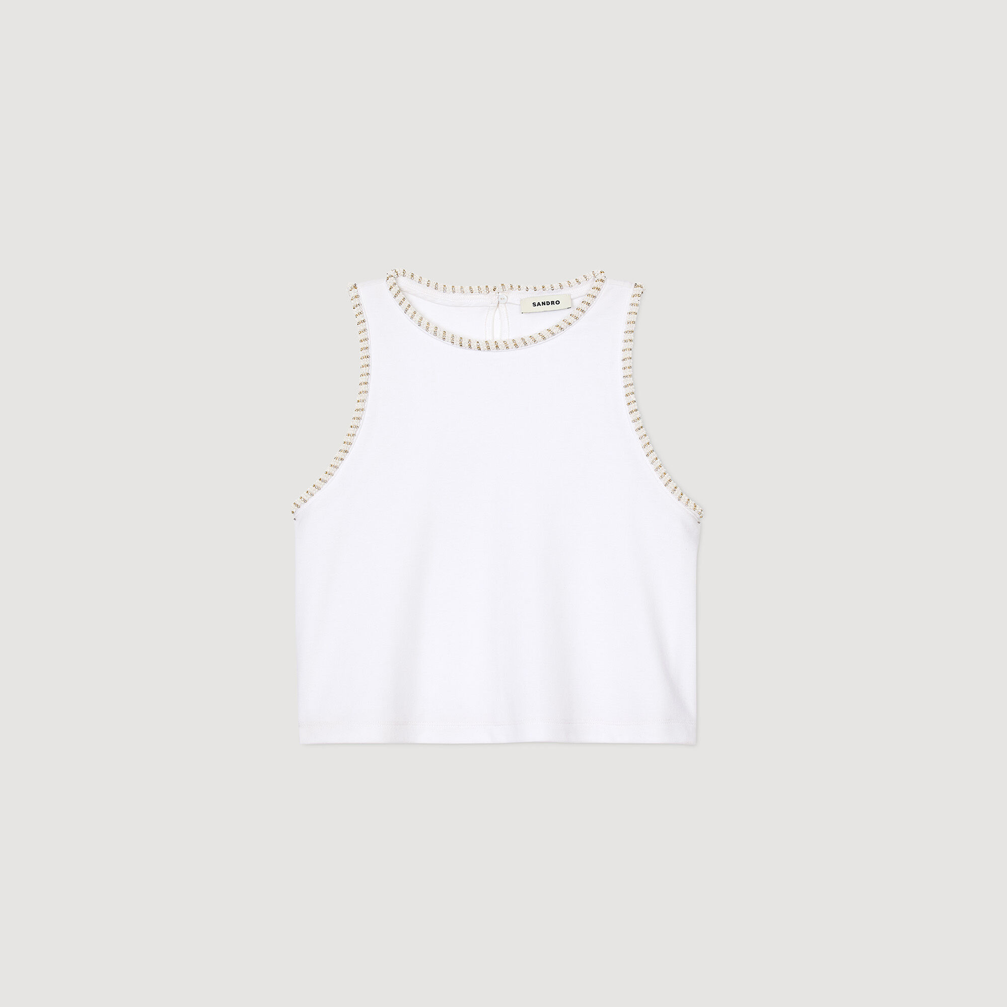 Crop top con perle