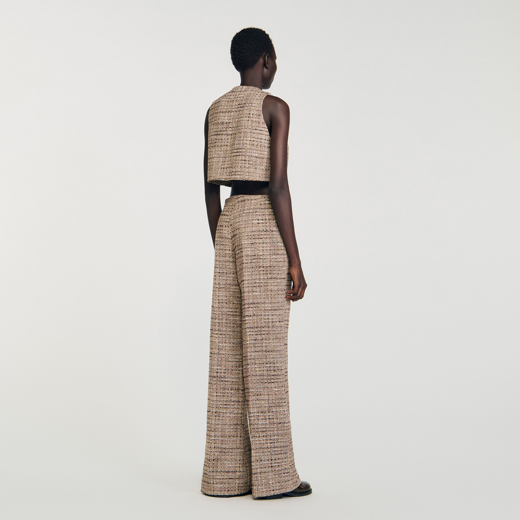 Pantaloni in tweed fantasia