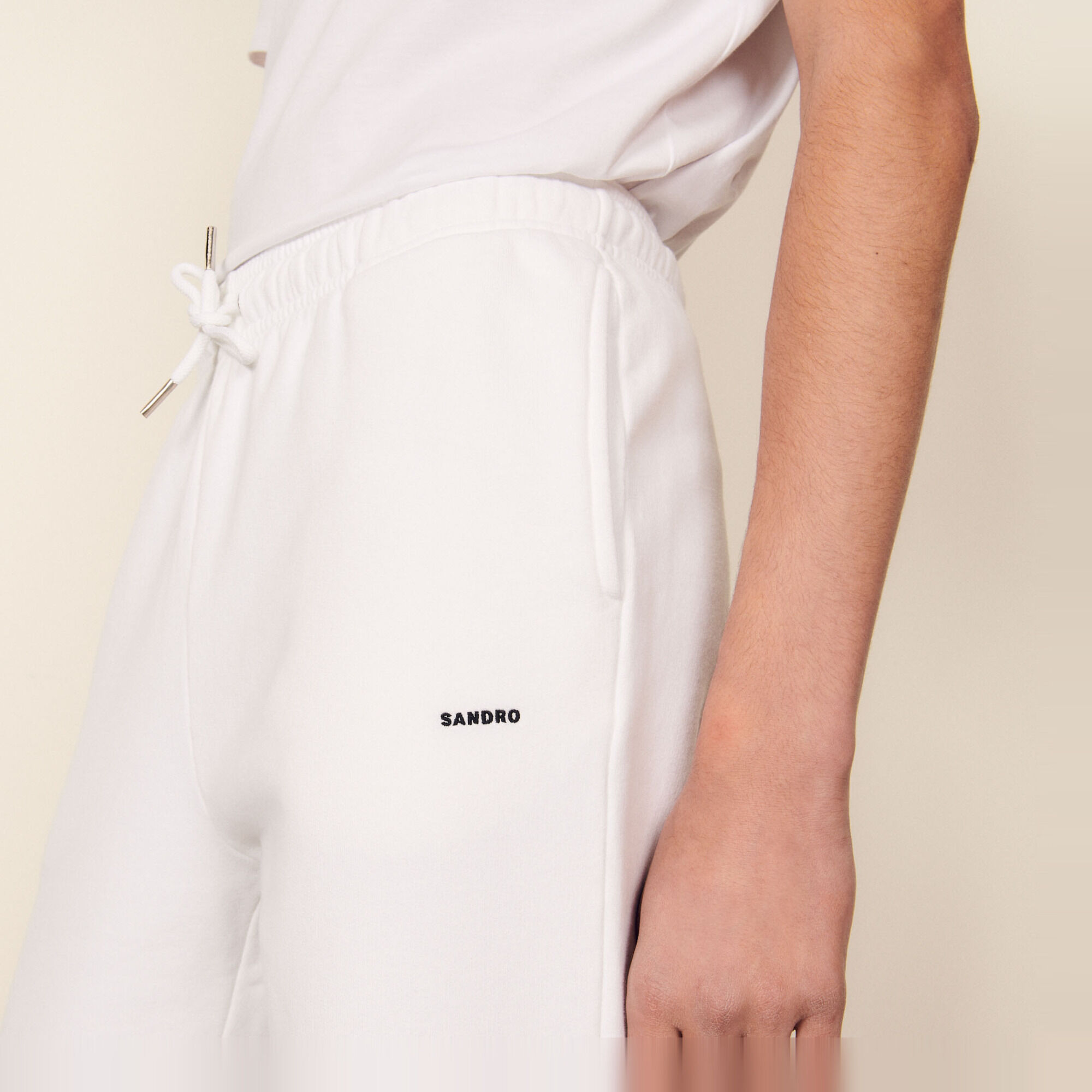 Pantaloni da jogging felpati ricamati