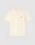 Polo con logo in pelle