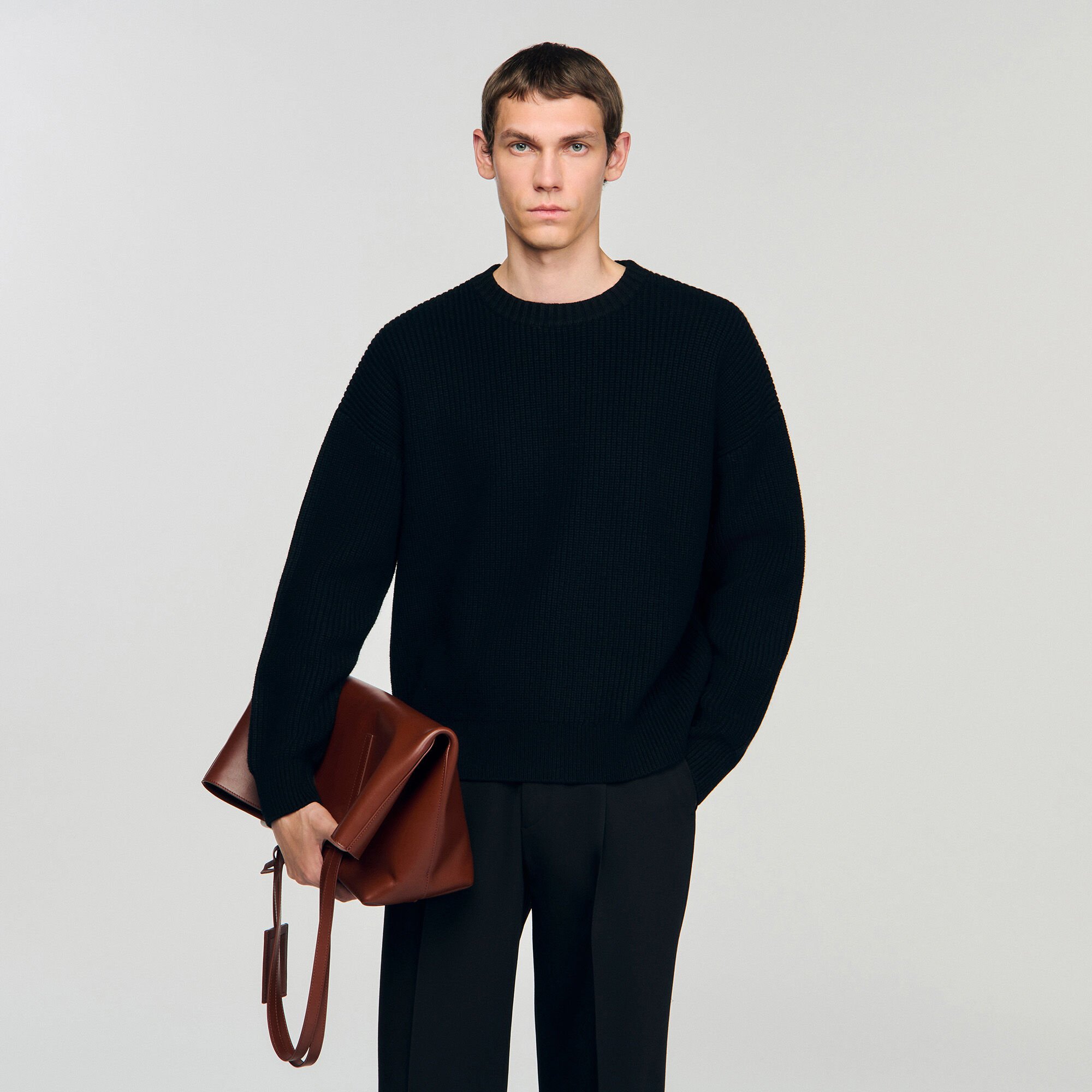Shopping bag in pelle