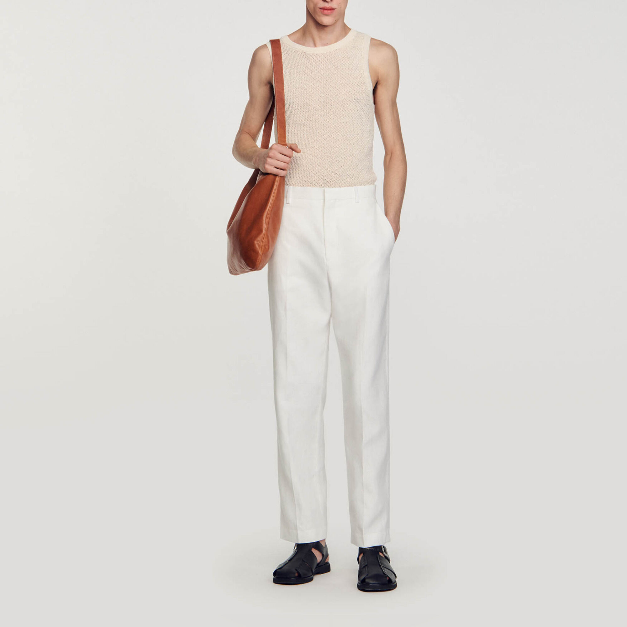 Pantaloni in lino e cotone