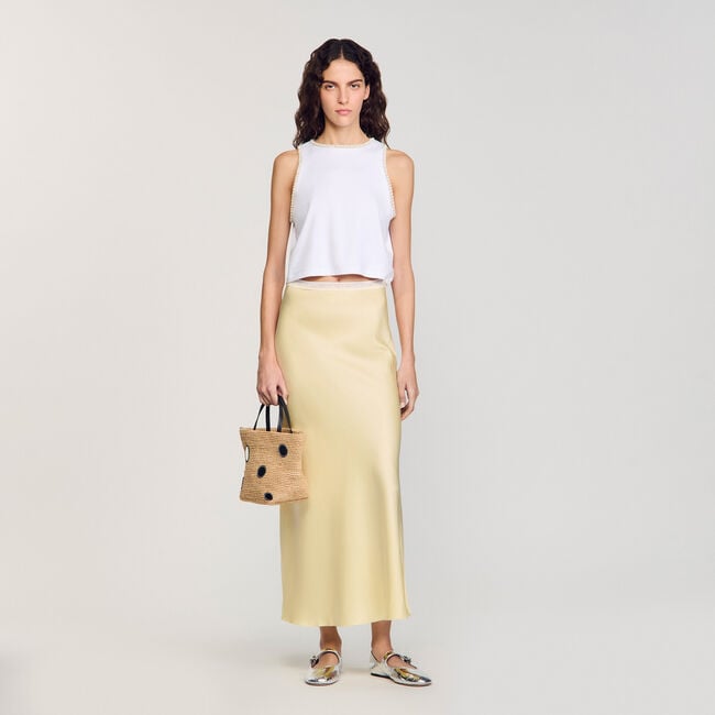Crop top con perle