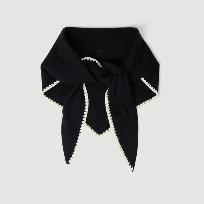 Sciarpa in lana a coste