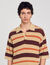 Polo a righe in maglia