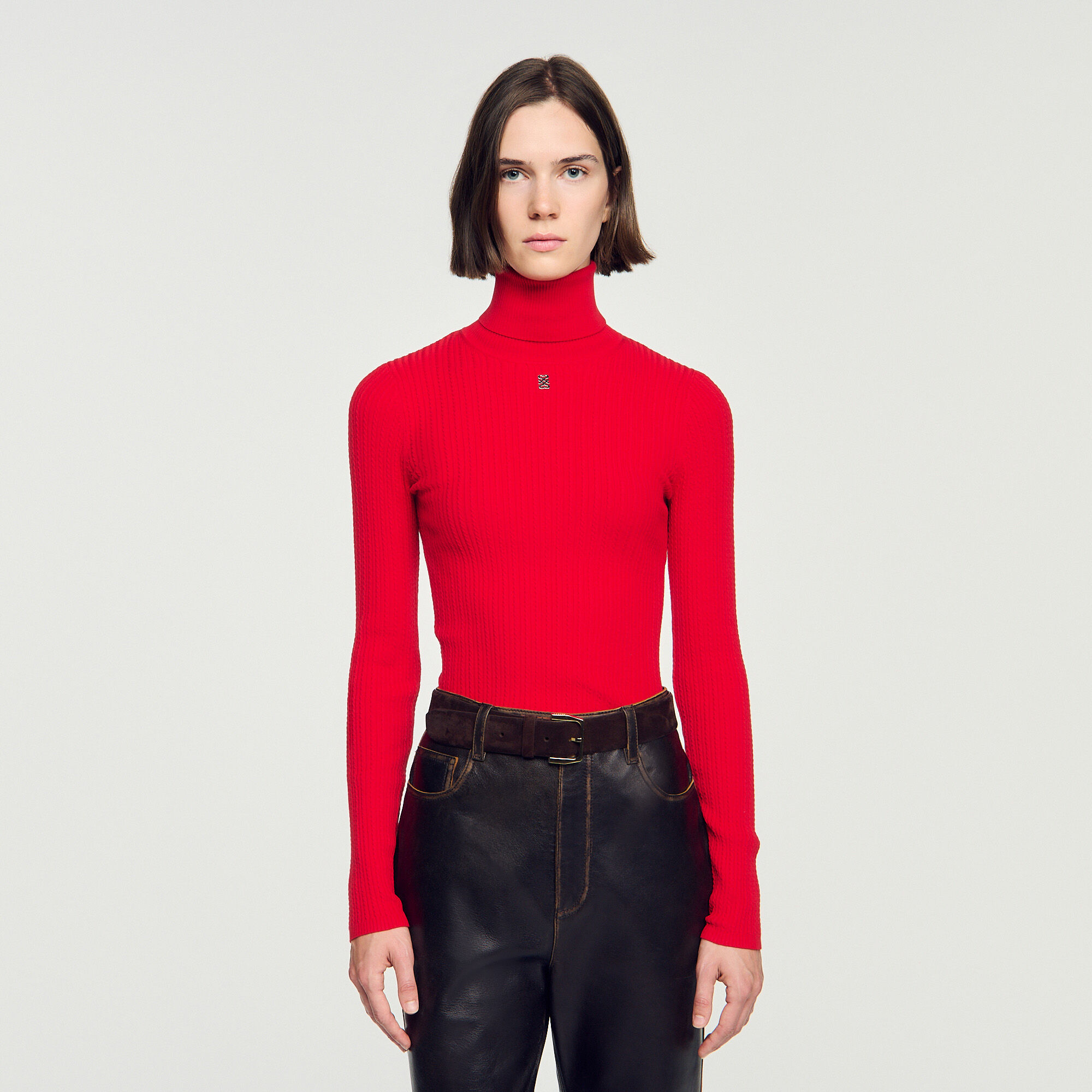 Dolcevita in maglia ritorta - Donna | Sandro