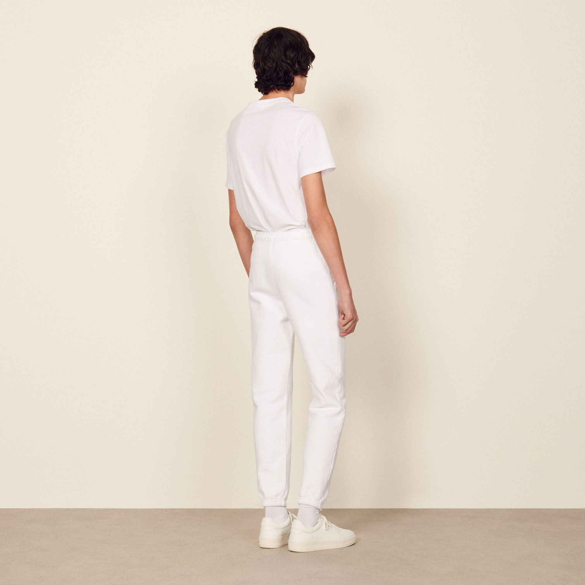 Pantaloni da jogging felpati ricamati