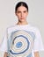 T-shirt con stampa a spirali