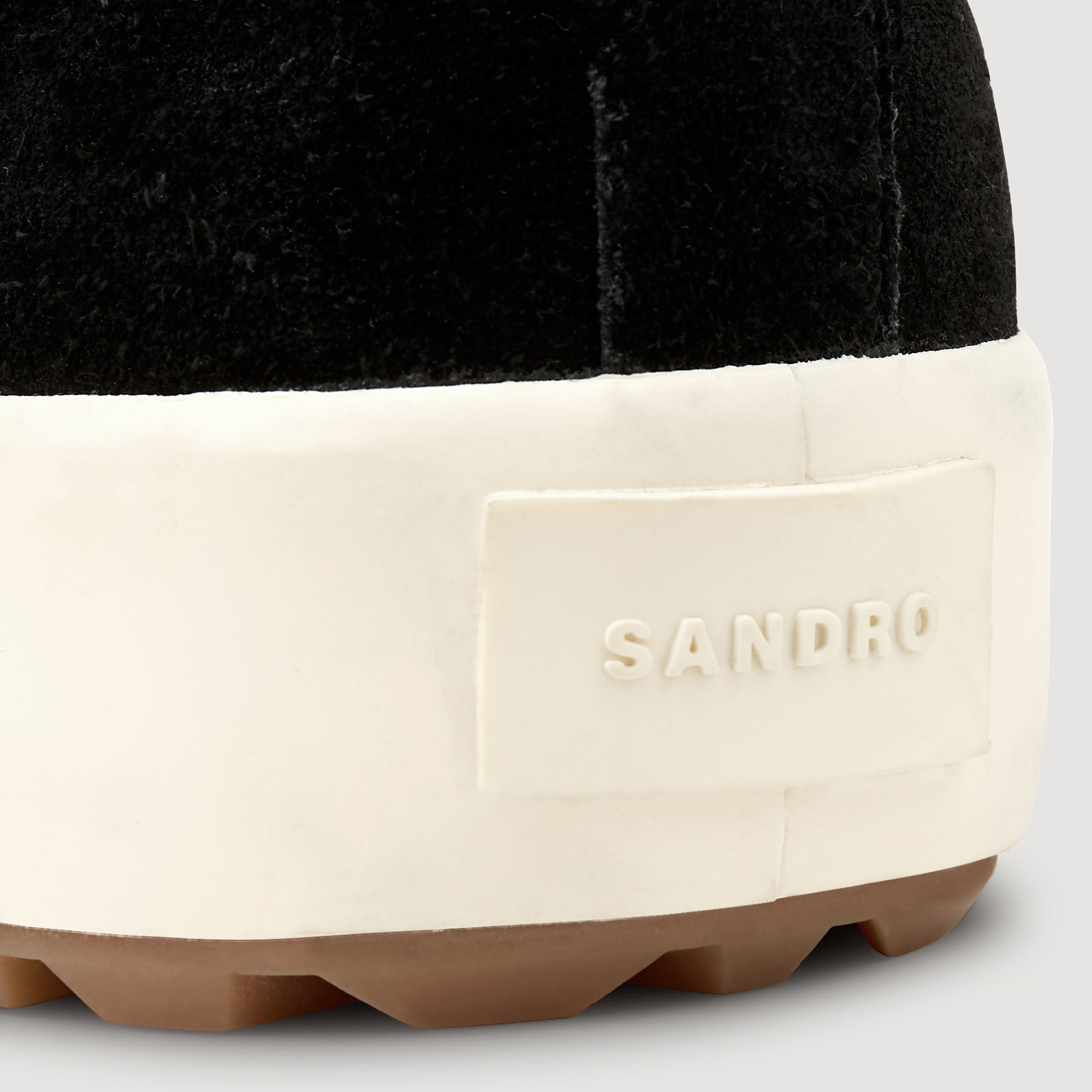 Sneakers basse in crosta di pelle