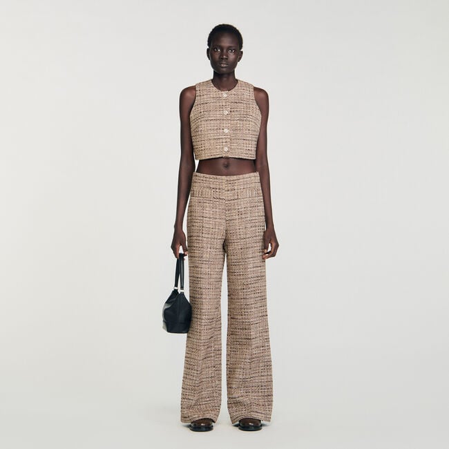 Pantaloni in tweed fantasia