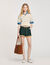 Shorts bicolor cintura a cordino