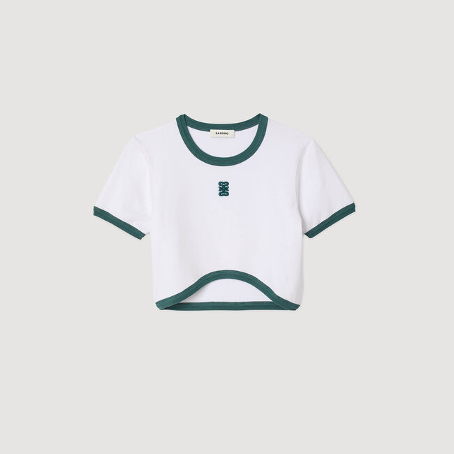 T-shirt corta bicolore